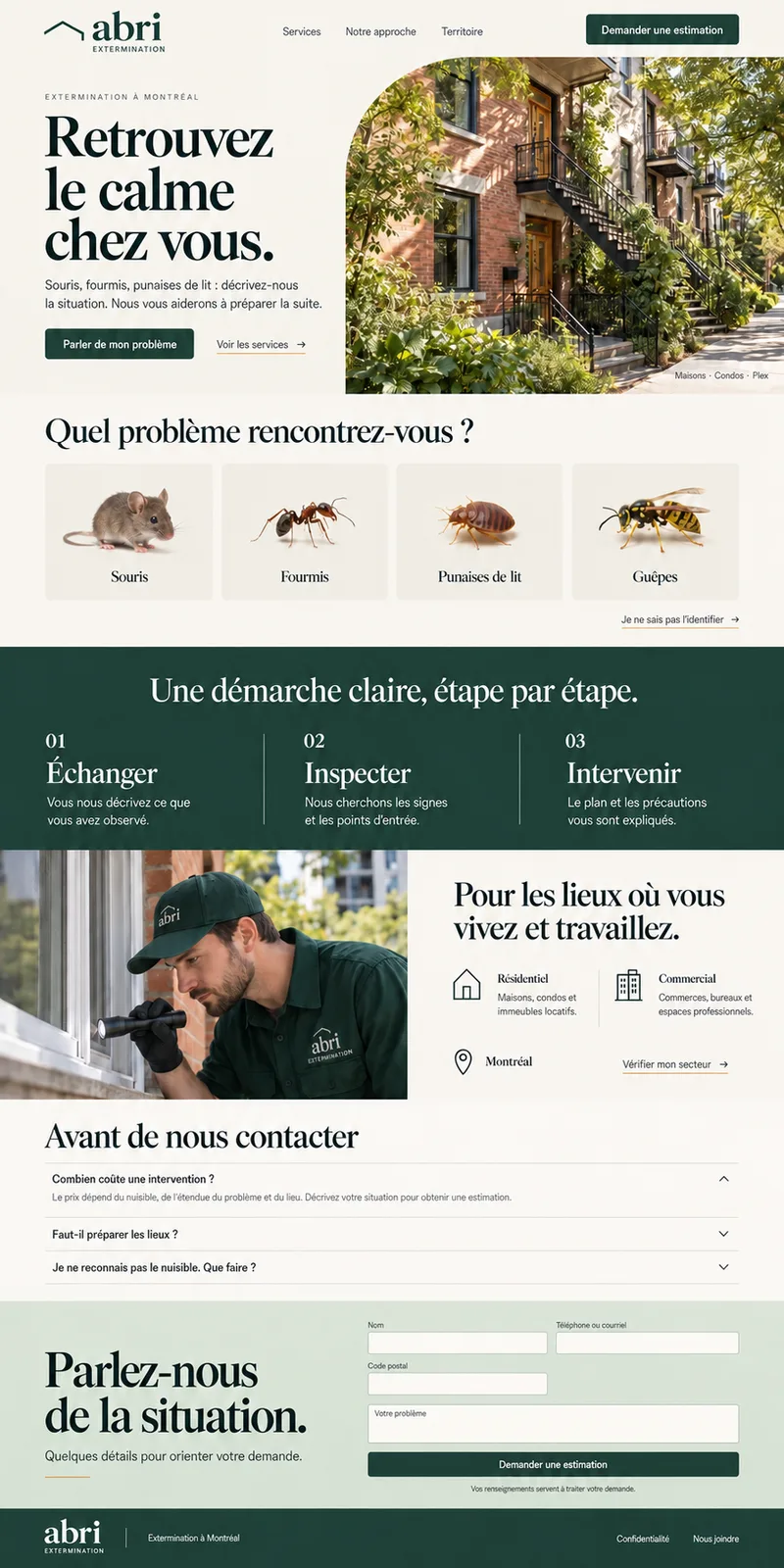 Vision 1 — abri résidentiel
